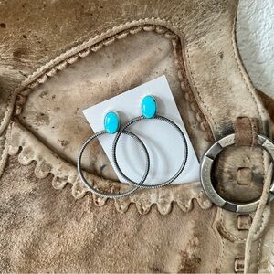 Turquoise Hoop Earrings